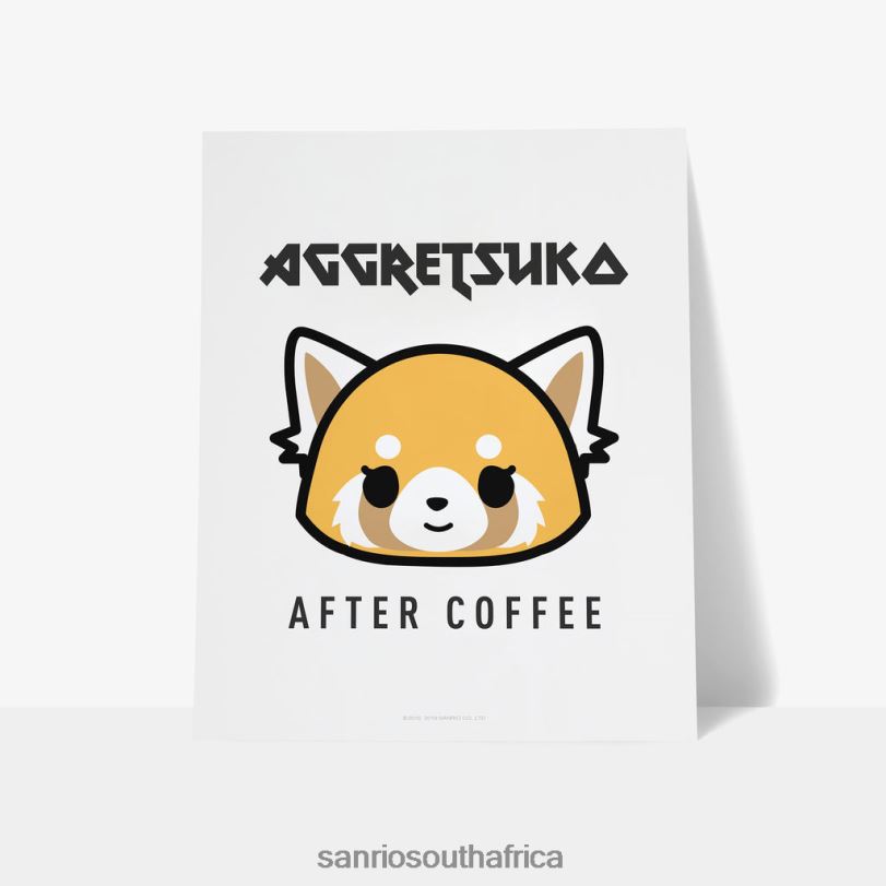 Sanrio Aggretsuko After Coffee Personalised Art Print HNX6N59 Accessory