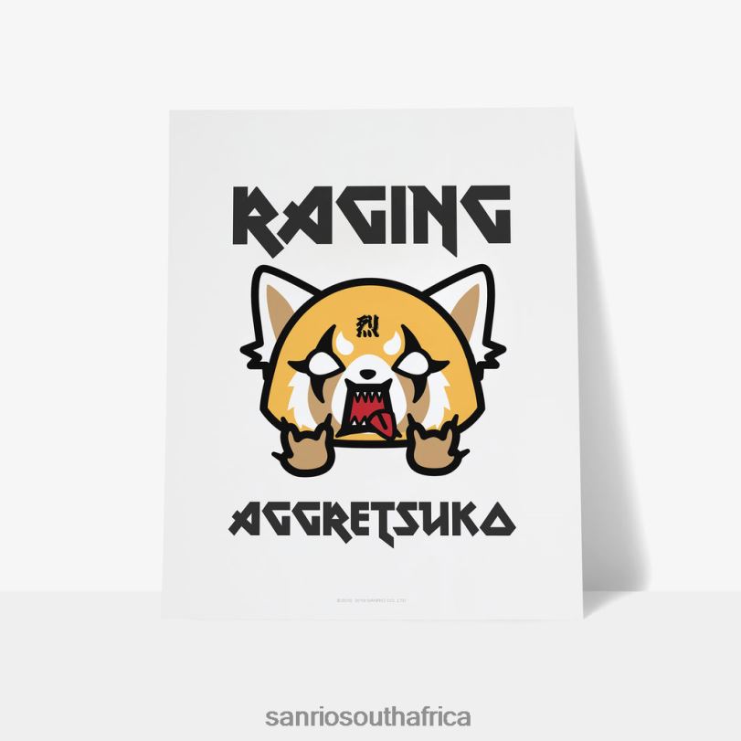 Sanrio Aggretsuko Raging Personalised Art Print HNX6N62 Accessory