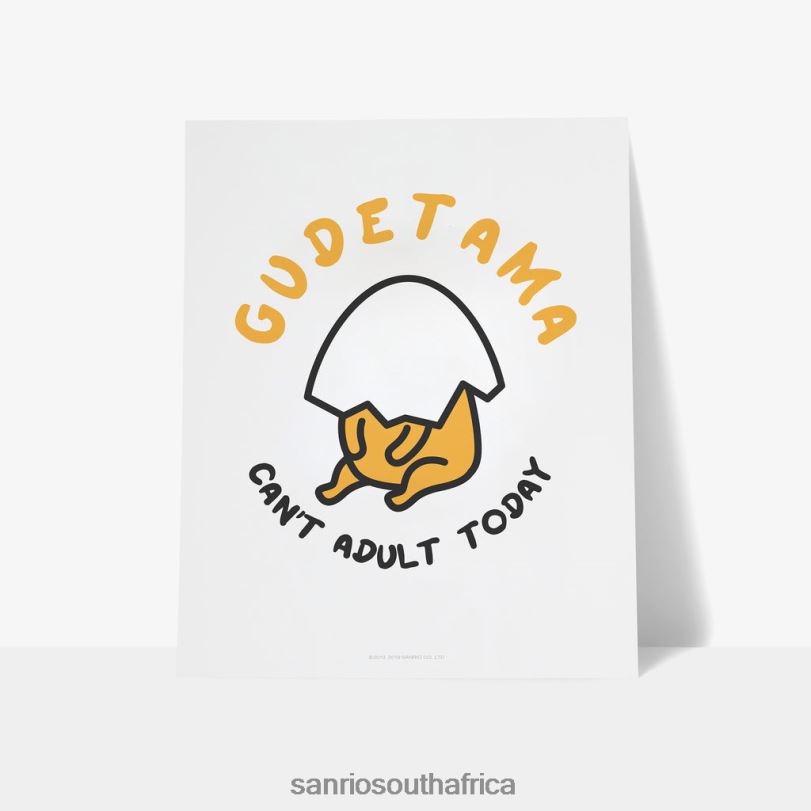 Sanrio Gudetama Can't Adult Today Personalised Art Print HNX6N63 Accessory