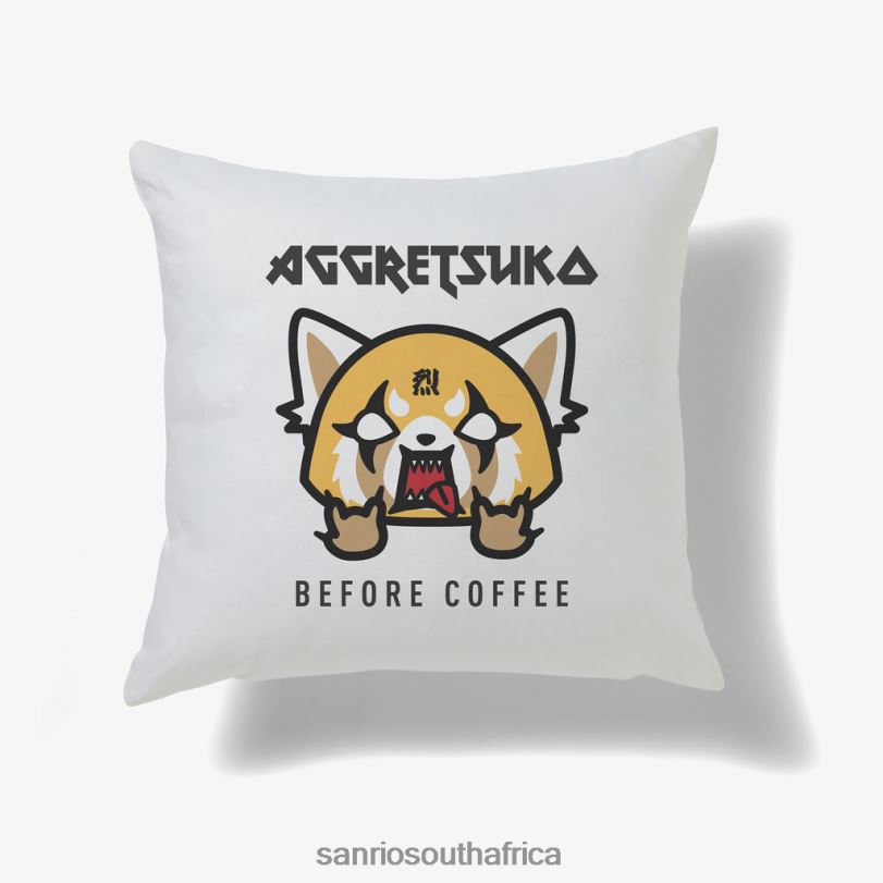 Sanrio Aggretsuko Before & After Coffee Personalised Cushion HNX6N54 Accessory