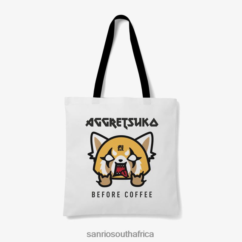 Sanrio Aggretsuko Before & After Coffee Personalised Tote Bag HNX6N80 Accessory
