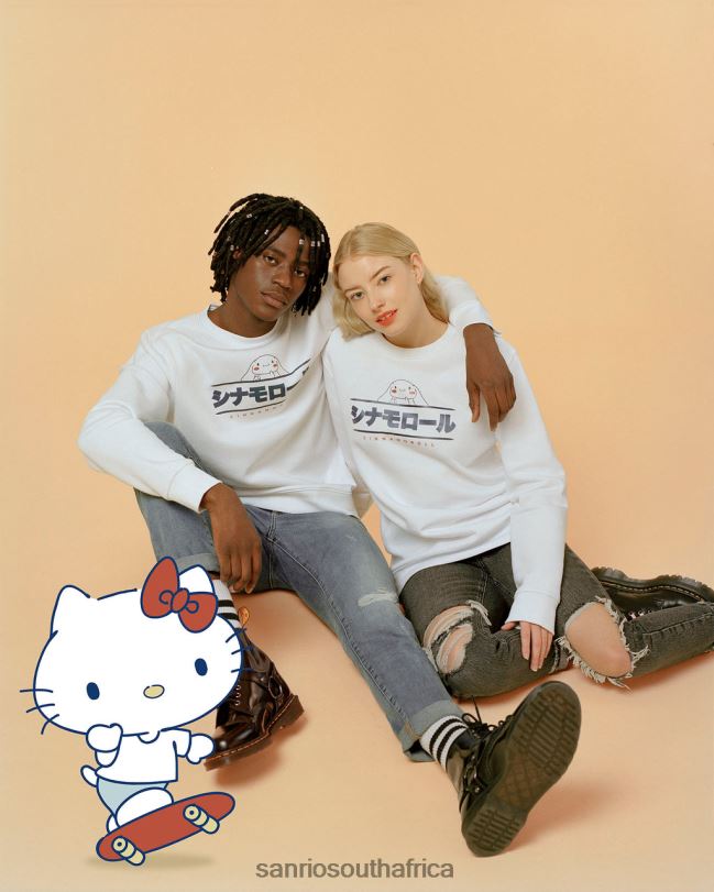 Sanrio Cinnamoroll Japanese Graphic Premium Organic Cotton White Sweatshirt HNX6N10 Clothing HNX6N10 Party Together Sanrio South Africa Do not miss the latest Sanrio hoodies